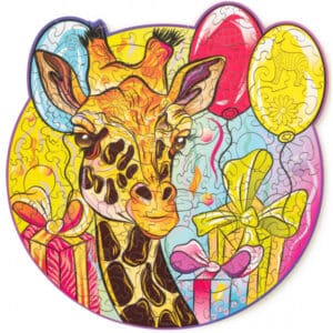 Puzzle din lemn cu girafa grațioasă