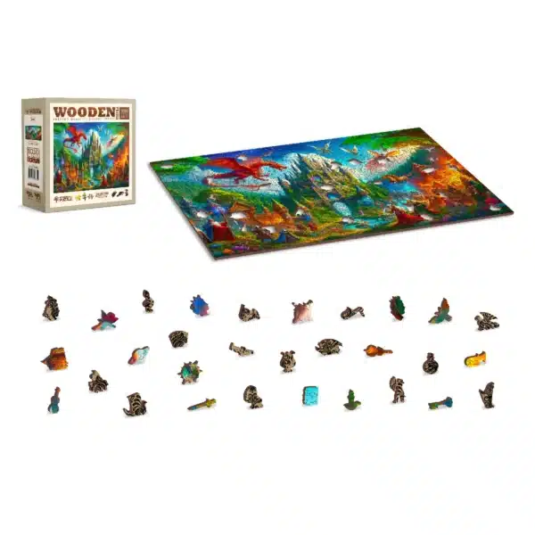 fantezie castel puzzle din lemn