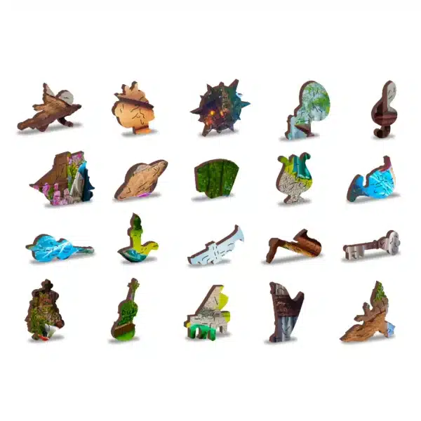 sat fantezie puzzle din lemn