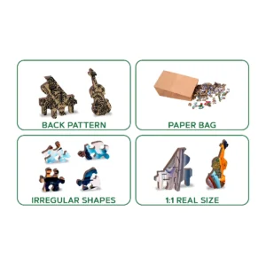 halloween castel noapte puzzle din lemn