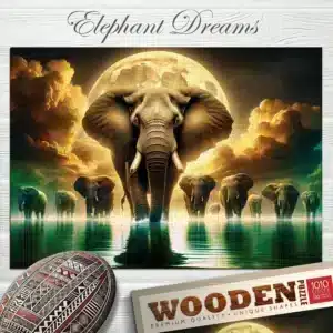 Elephant Dreams Puzzle din lemn