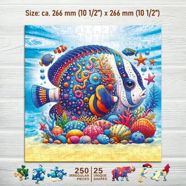 pește exotic puzzle din lemn