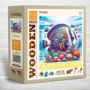 pește exotic puzzle din lemn