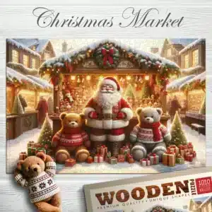 karácsonyi vásár fa puzzle