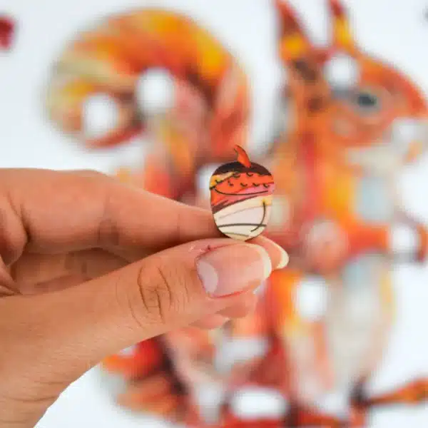 veveriță drăguță puzzle din lemn