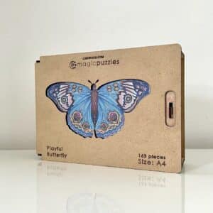 fluture jucăuș puzzle din lemn