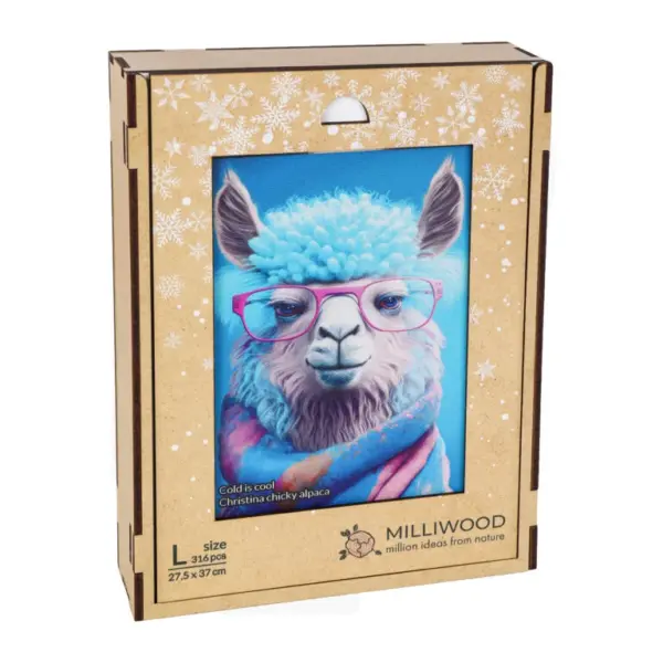Christina alpaca obraznică puzzle din lemn