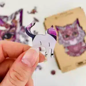 Puzzle din lemn Curious Cat