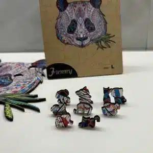 cuki panda puzzle din lemn