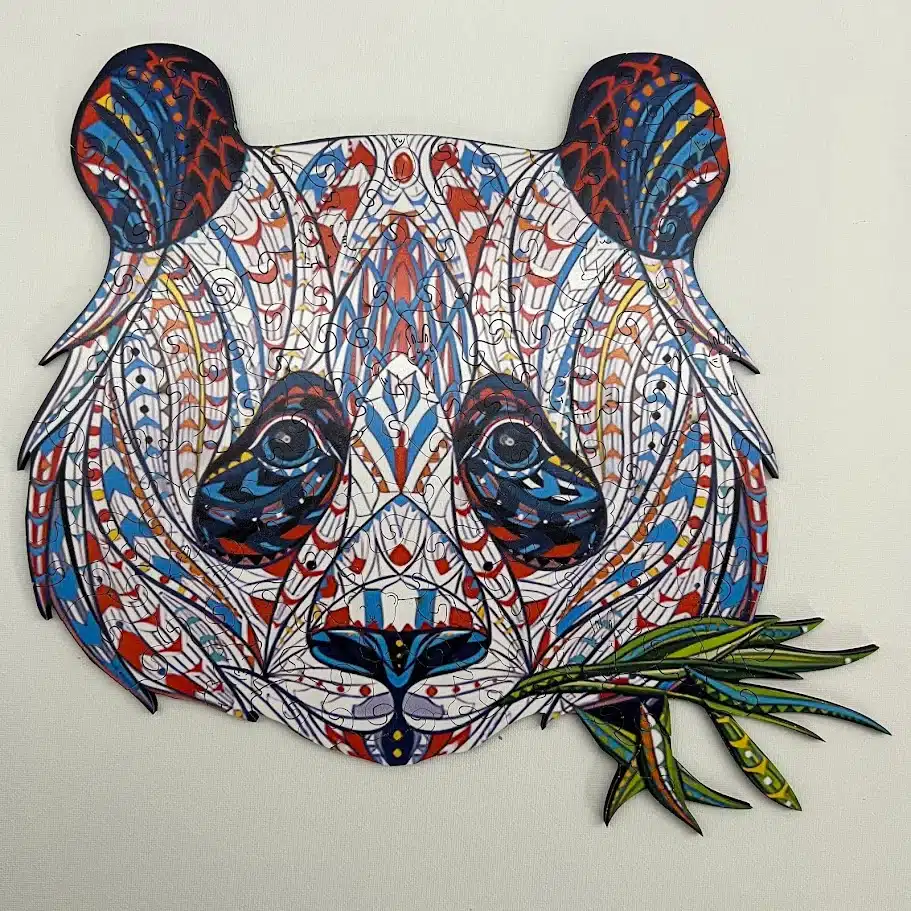cuki panda puzzle din lemn