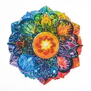 elemente mandala puzzle din lemn
