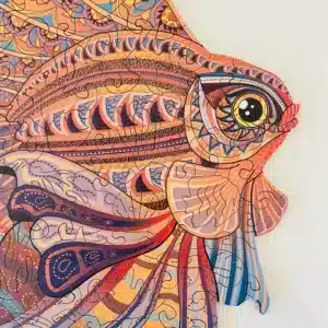 pește funky puzzle din lemn