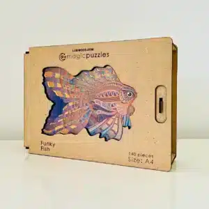 pește funky puzzle din lemn