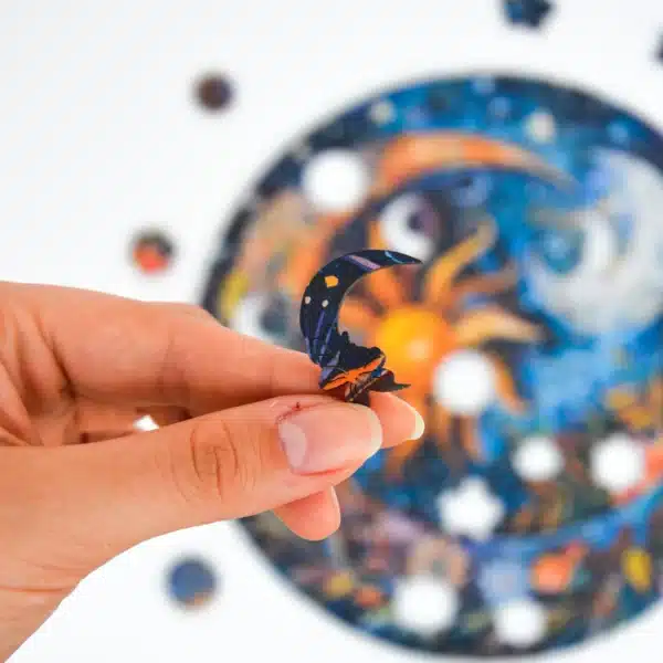 Floral noapte Mandala puzzle din lemn