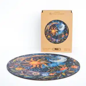 Floral noapte Mandala puzzle din lemn