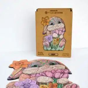iepuraș pufos puzzle din lemn