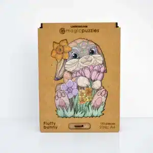 iepuraș pufos puzzle din lemn