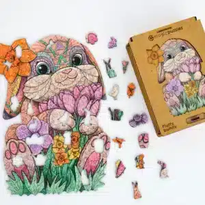 iepuraș pufos puzzle din lemn