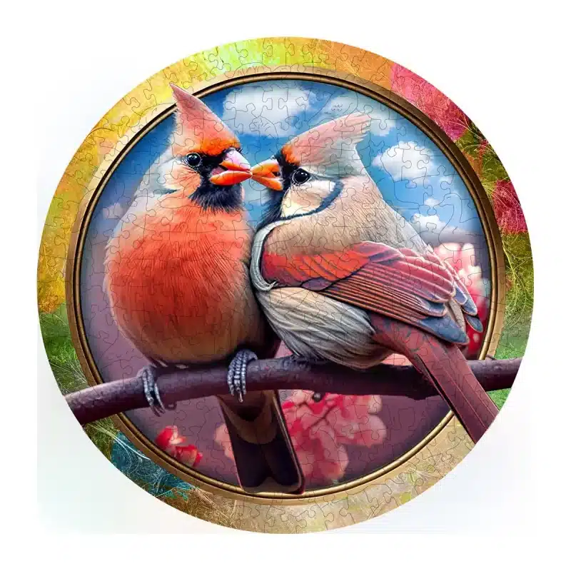 Love Birds Puzzle din lemn