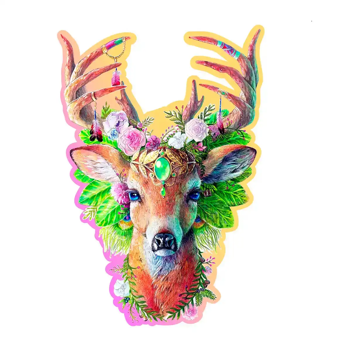 puzzle clasic din lemn de cerb