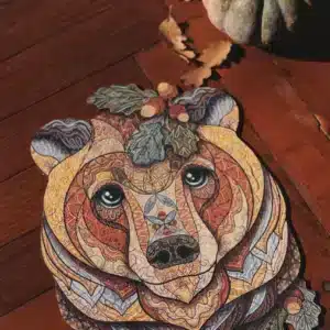 urs de pădure puzzle din lemn