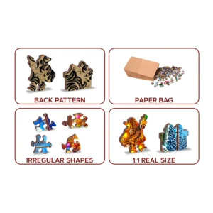 Craciun Ajunul Craciunului Mos Craciun Santa Claus charm puzzle din lemn