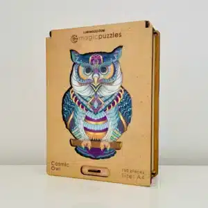 Cosmic Owl puzzle din lemn
