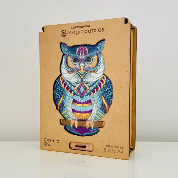 Cosmic Owl puzzle din lemn