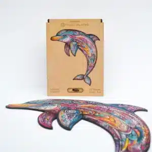 Delfin adriatic puzzle din lemn