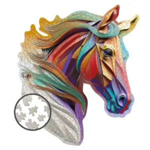 cal aerisit puzzle din lemn