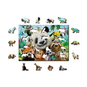 bun venit în junglă puzzle din lemn