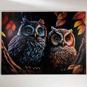 bufnițe imperiu puzzle din lemn