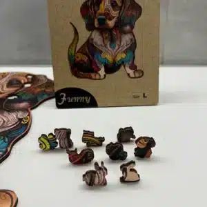 fermecător beagle puzzle din lemn