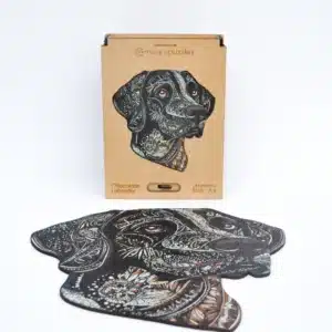 ciocolata labrador puzzle din lemn