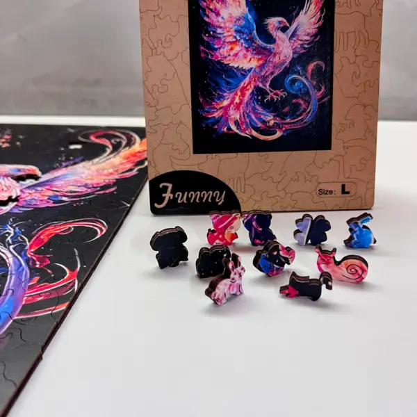phoenix puzzle din lemn