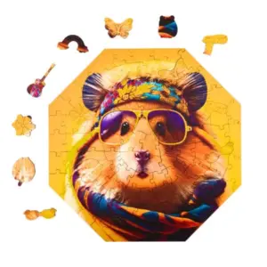 hippy hamster puzzle din lemn