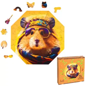hippy hamster puzzle din lemn