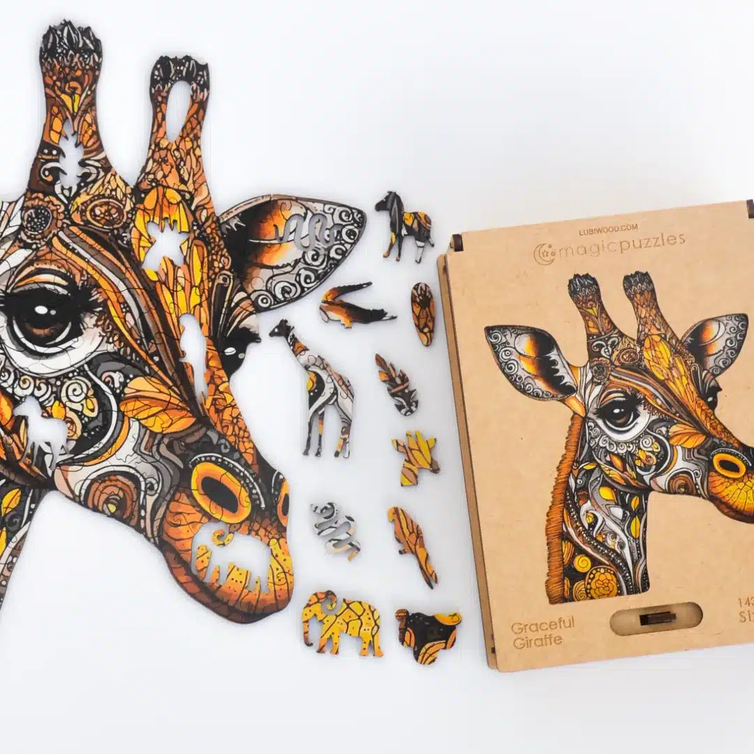 Puzzle din lemn Graceful Giraffe 143 piese