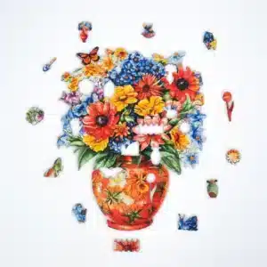 Grădină Flori puzzle din lemn 162 piese