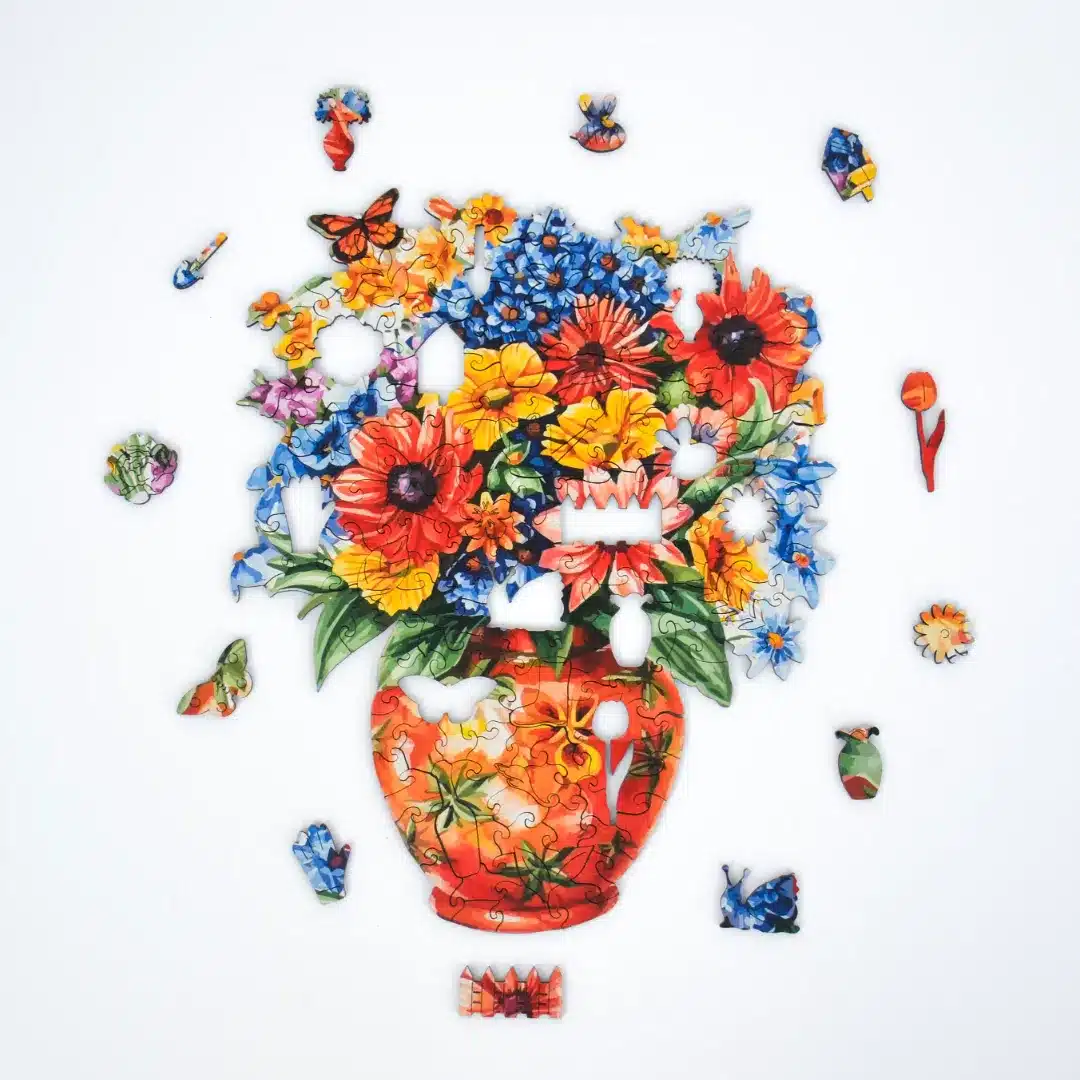 Grădină Flori puzzle din lemn 162 piese