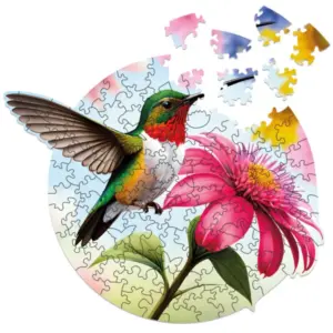 colibri puzzle din lemn