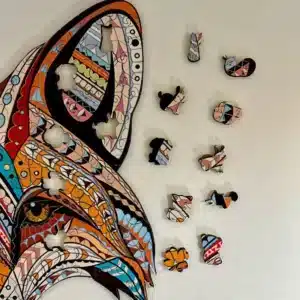 model cap de vulpe puzzle din lemn
