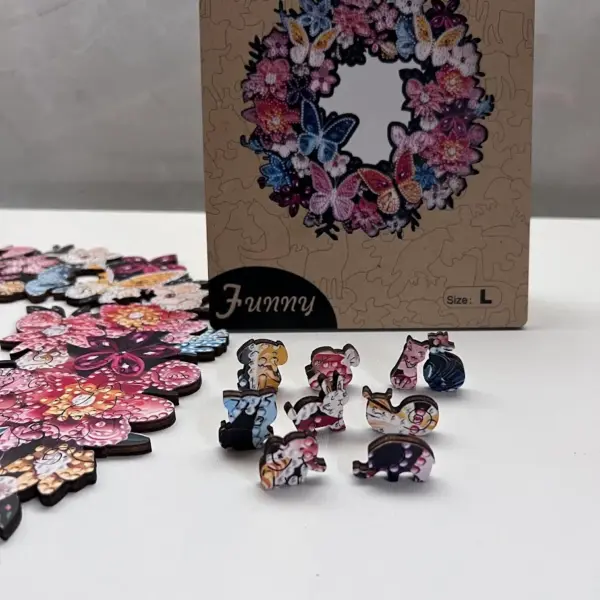 pillangók koszorúja fa puzzle