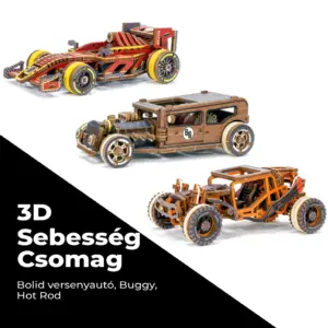 Pachet de puzzle 3D din lemn cu viteză