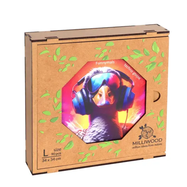 techno goose puzzle din lemn