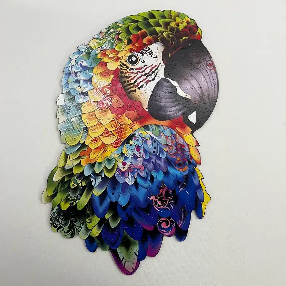 trópusi papagáj fa puzzle