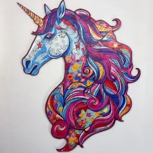 unicorn magic puzzle din lemn