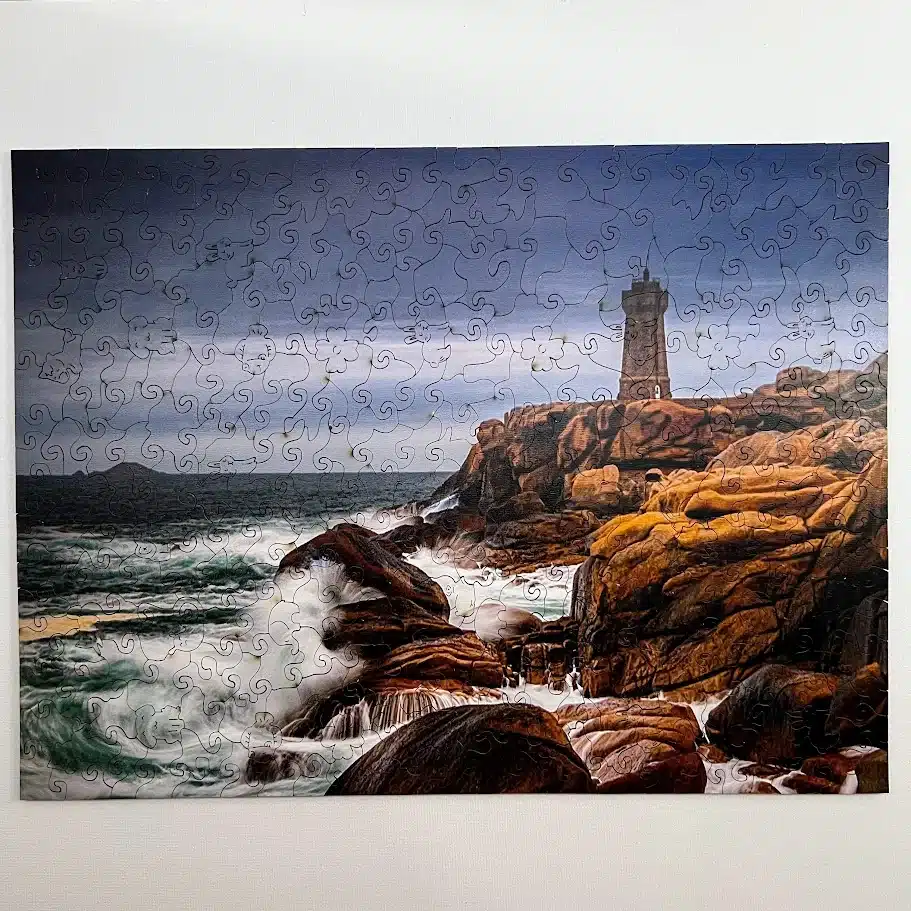 világítótorny fa puzzle