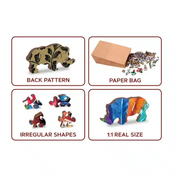 vulpe mistică puzzle din lemn