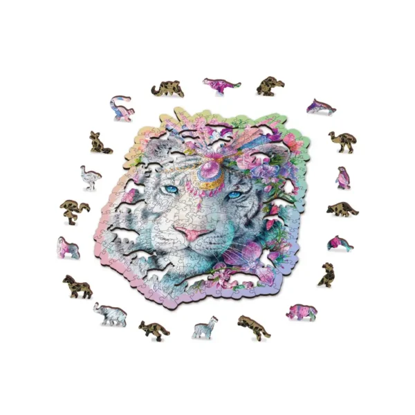 tigru mistic puzzle din lemn